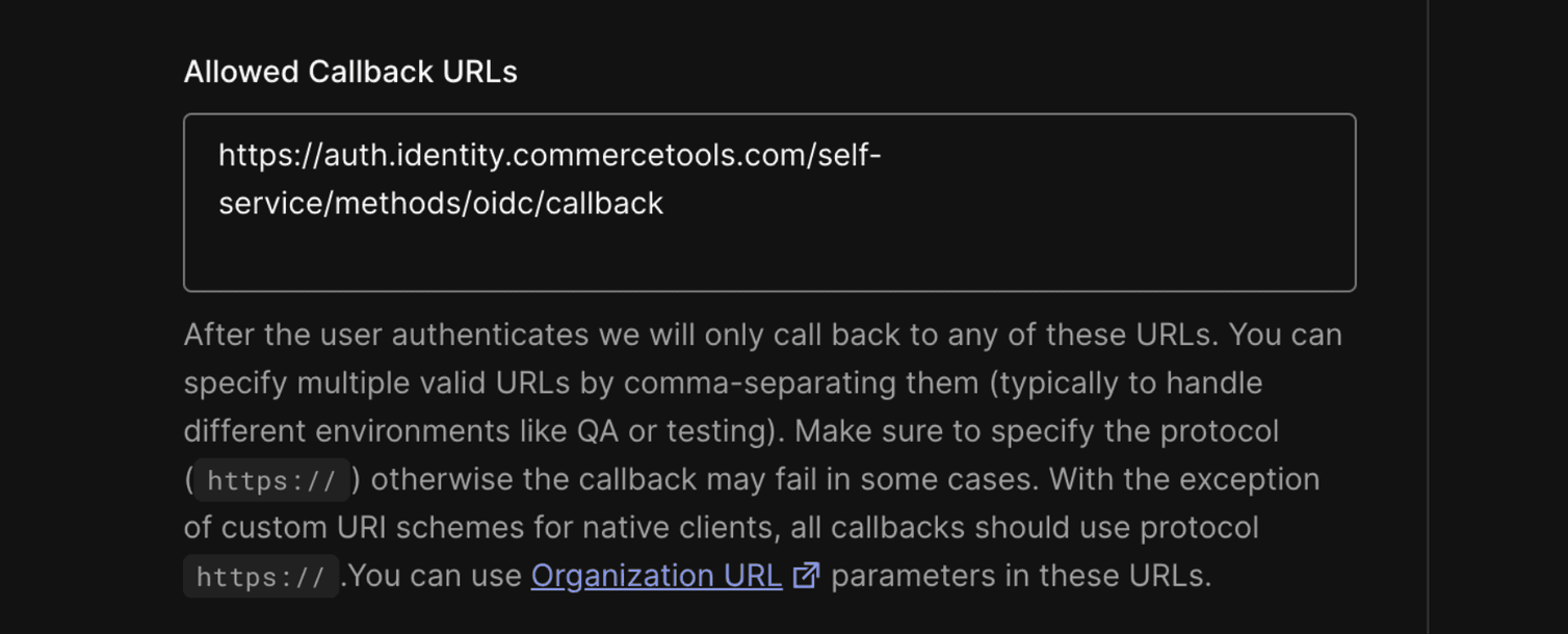 Configure redirect URI
