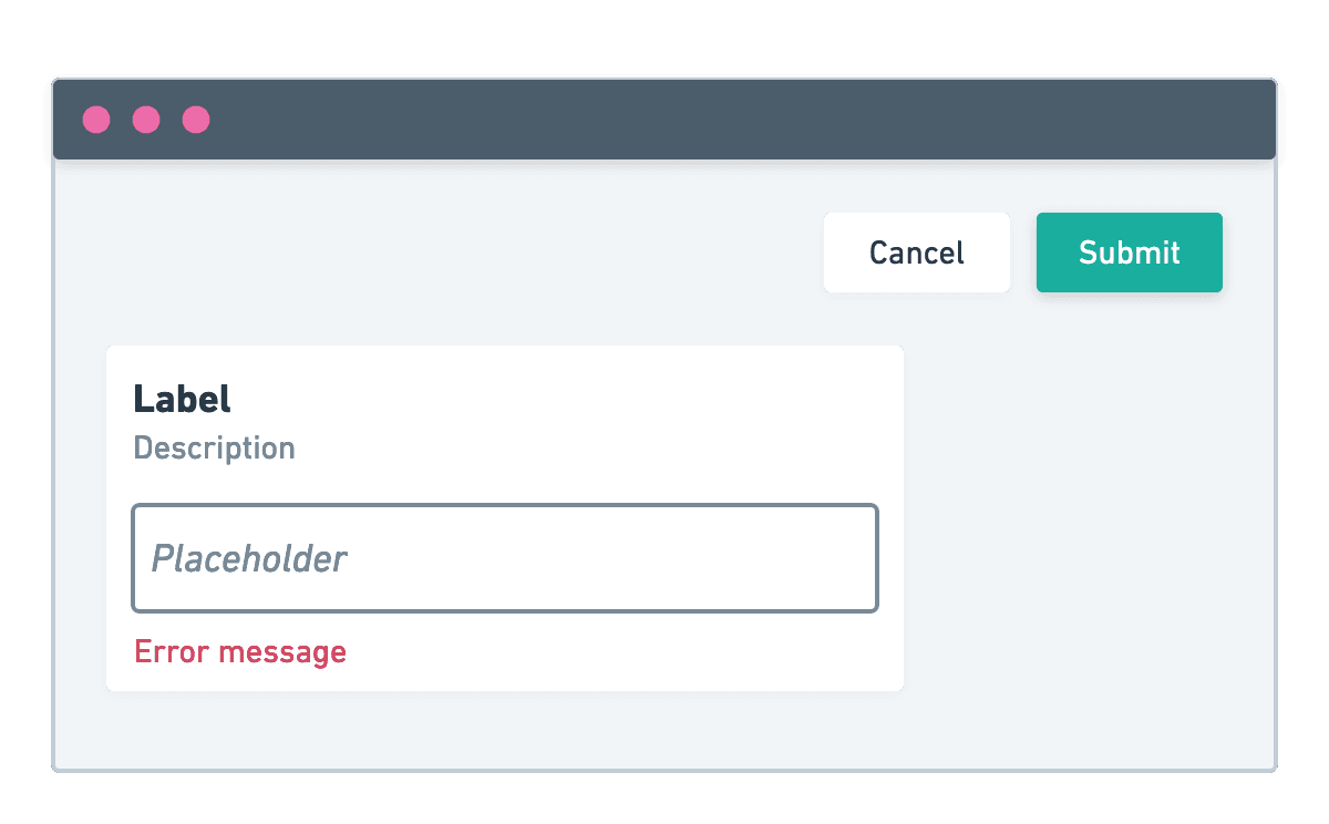 Form field example Form field example