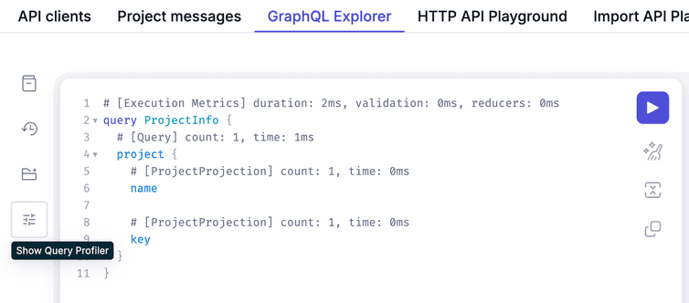 GraphQL Explorer query profiler