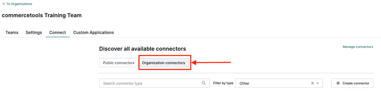 Select Organization connectors.)