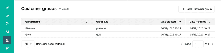 Copy the Group key from the Customer group list.